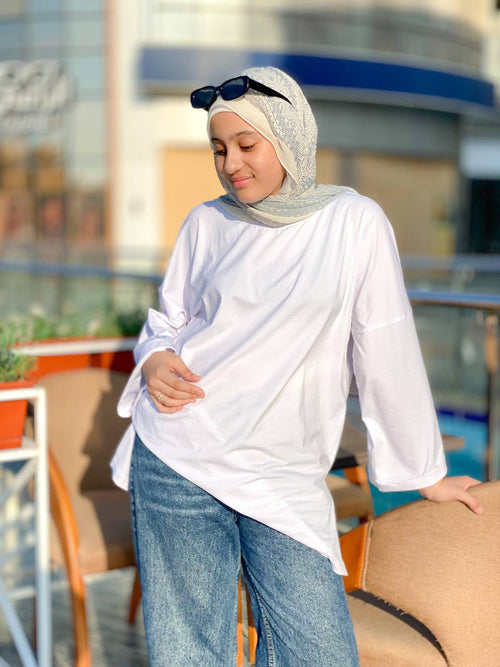 Over size cotton T-shirt