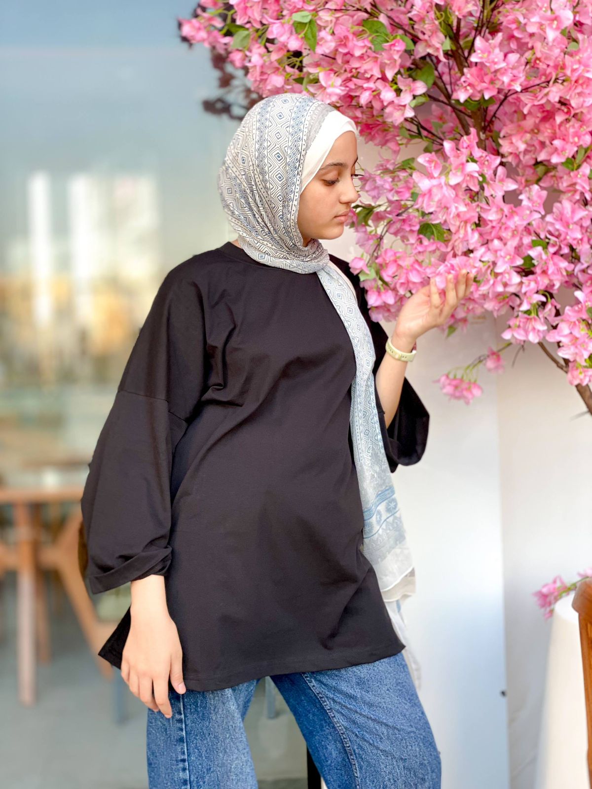 Over size cotton T-shirt