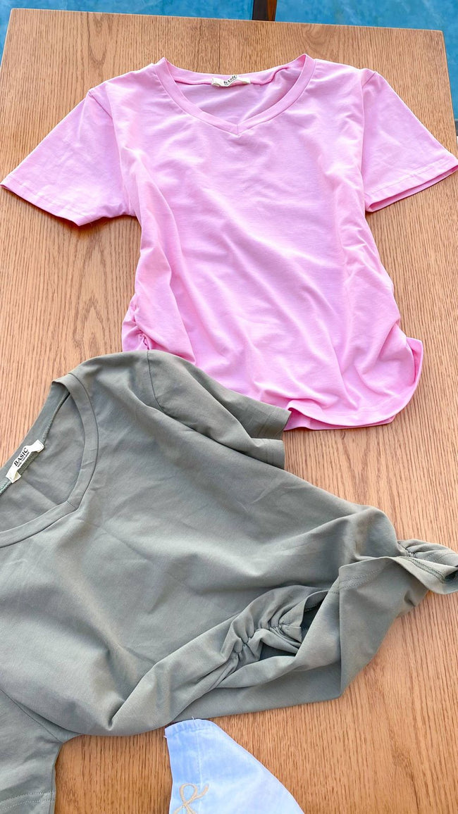 The V Neck Cotton Basic Main Image